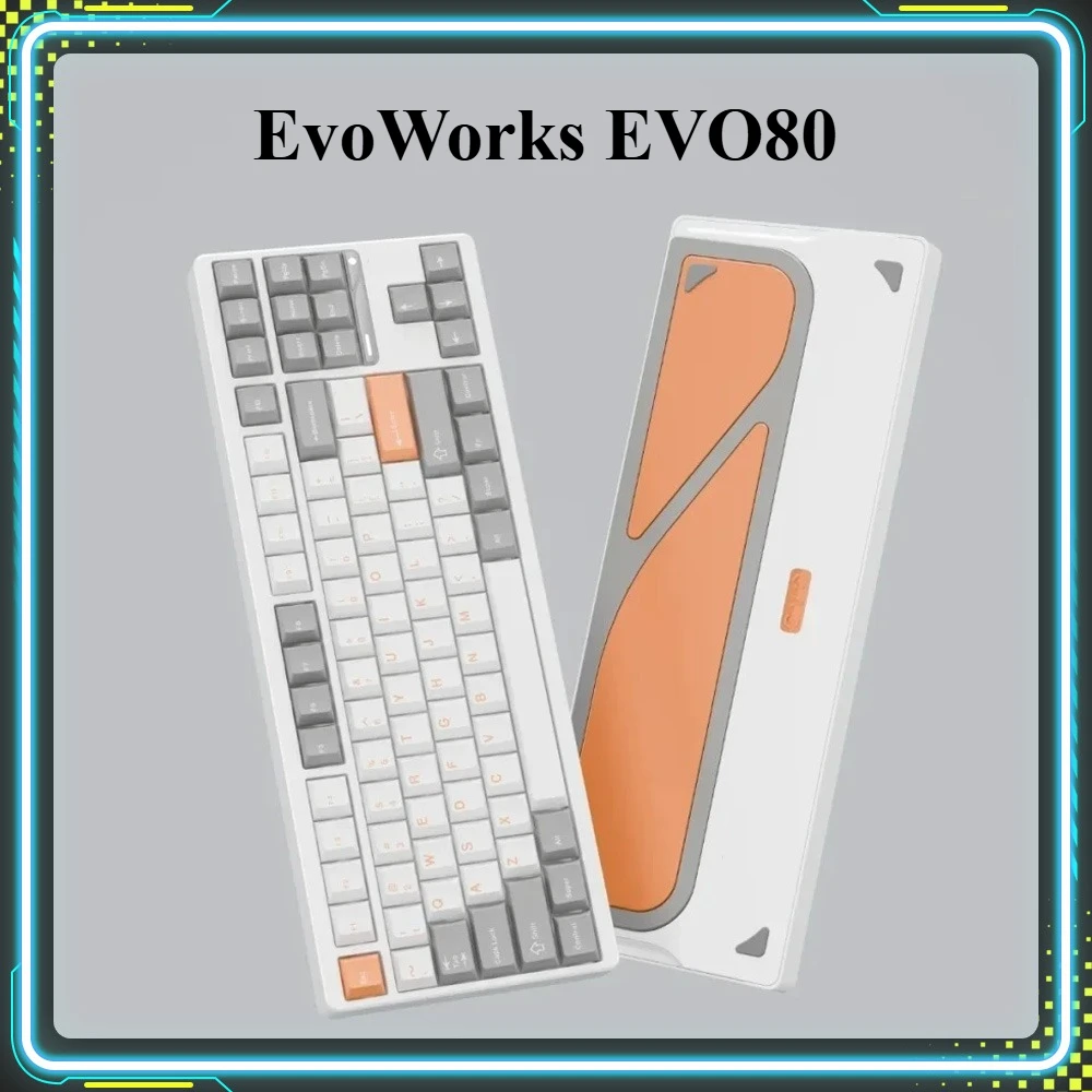 

Игровые клавиатуры EvoWorks EVO80 VIA/QMK с возможностью горячей замены из алюминиевого сплава, беспроводная трехрежимная механическая клавиатура на заказ, аксессуары для ПК, подарки