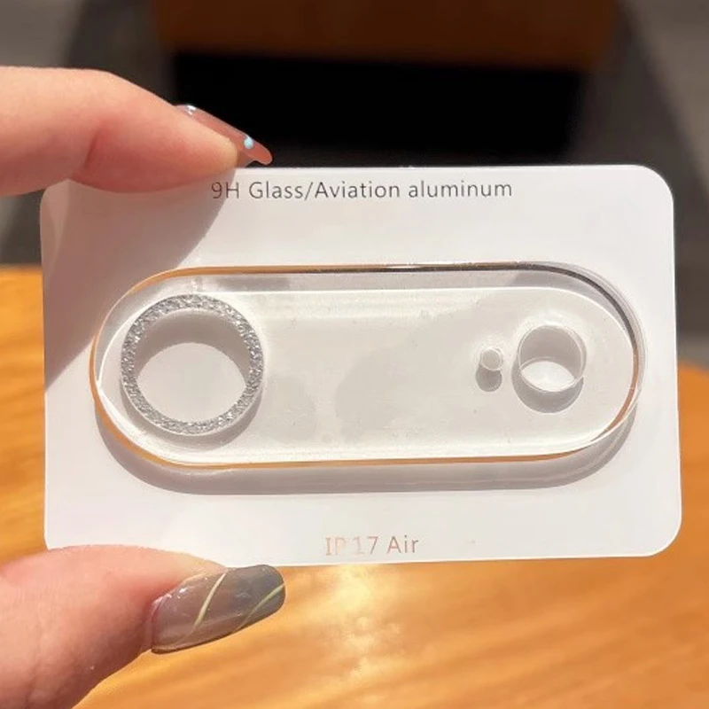 2025 جديد بريق كاميرا حامي فيلم آيفون 17 برو ماكس 17 برو 17 الهواء 9H HD واضح عدسة حامي الزجاج الخلفي عدسة غطاء كامل #4
