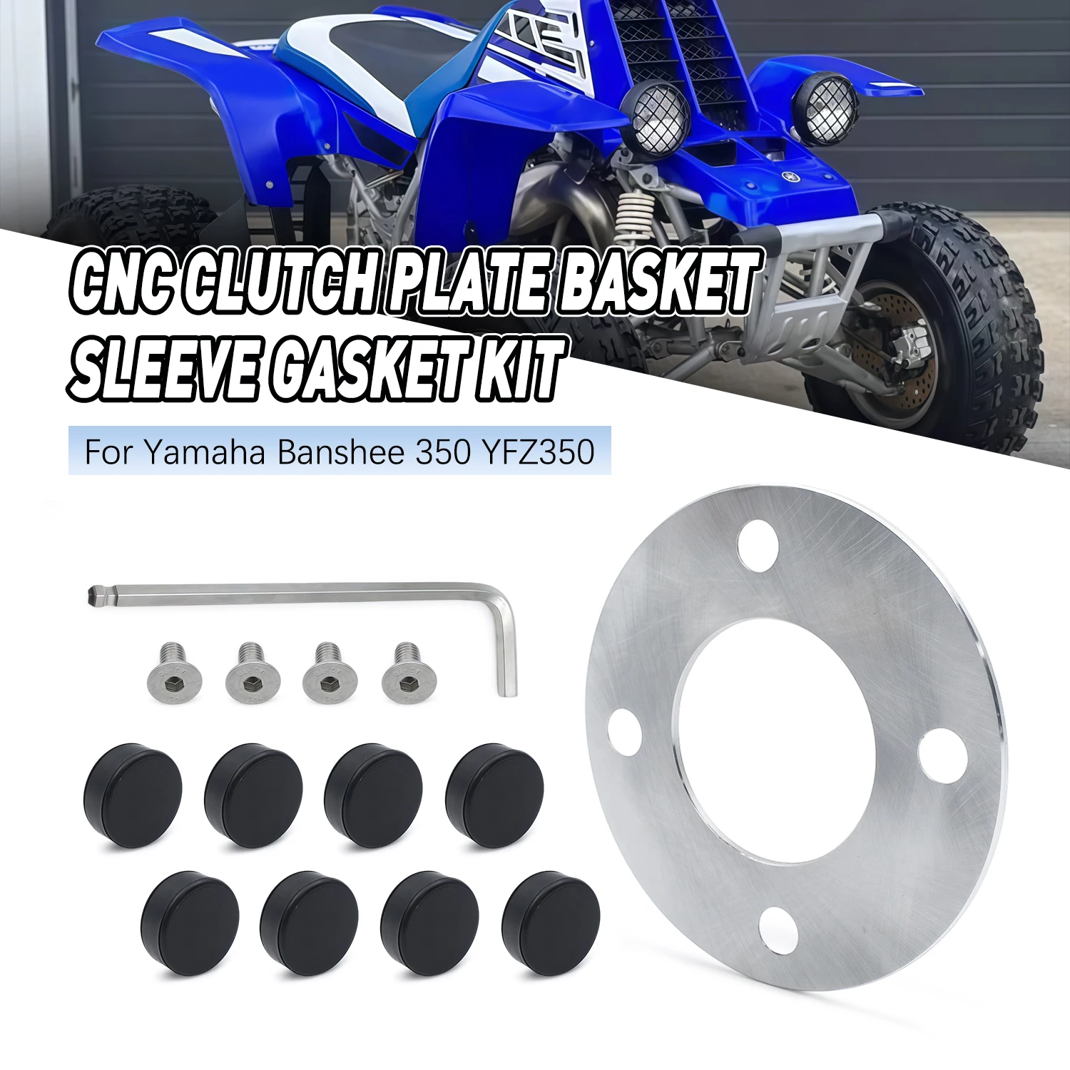 

Clutch Basket Bushing Gasket Kit CNC Billet Motorcycle Accessories For Yamaha Banshee 350 YFZ350 YZF 1987–2006