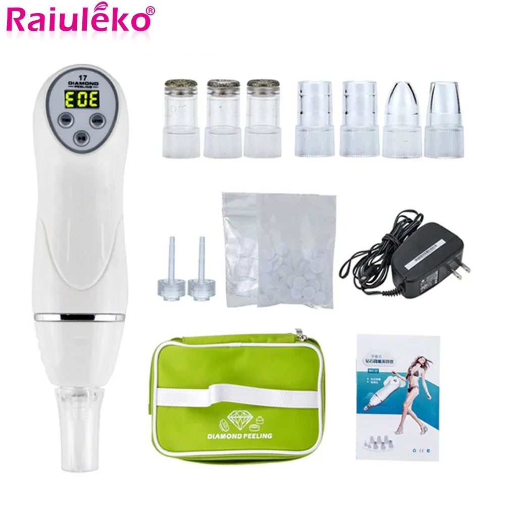 Diamond Dermoabrasione Peeling Punti neri Micro Rimozione dell'acne Cura della pelle del viso Macchina di bellezza Massaggio viso sottovuoto per le donne Uso domestico