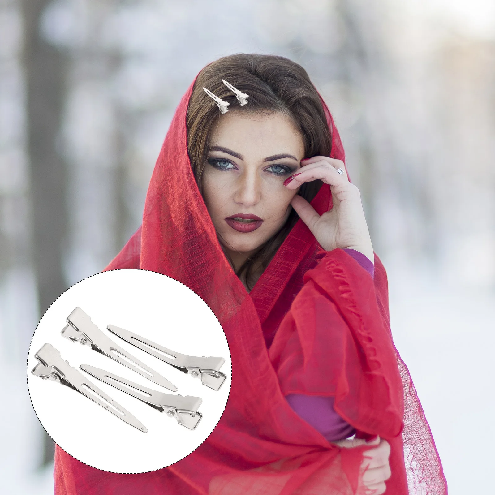 

50Pcs Premium Plated Alloy Hair Clips Simple Color Matching Stylish Decorations for Thick Hair Styling Hairstyle Fixing Clips