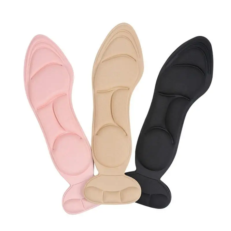 3PCS Two-in-one Insole Heel Stickers Breathable Sweat-absorbent Anti-skid Massage Shock Absorption And Pain Insole Camping