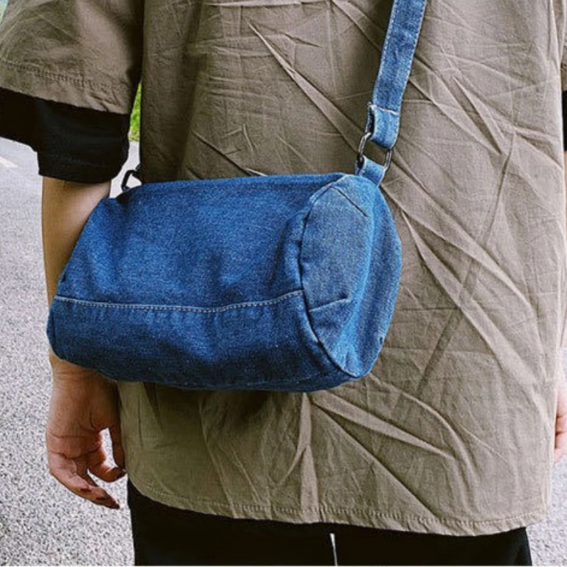 2024 New Denim Crossbody Bags for Women Canvas Phone Handbag Teenage Girls Travel Shoulder Messenger Bag