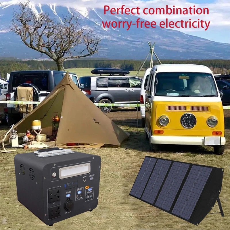 Omni-In Solar Energy Storage Power Supply, 1200W220V, Fonte de alimentação doméstica de emergência de carro portátil ao ar livre, Grande capacidade