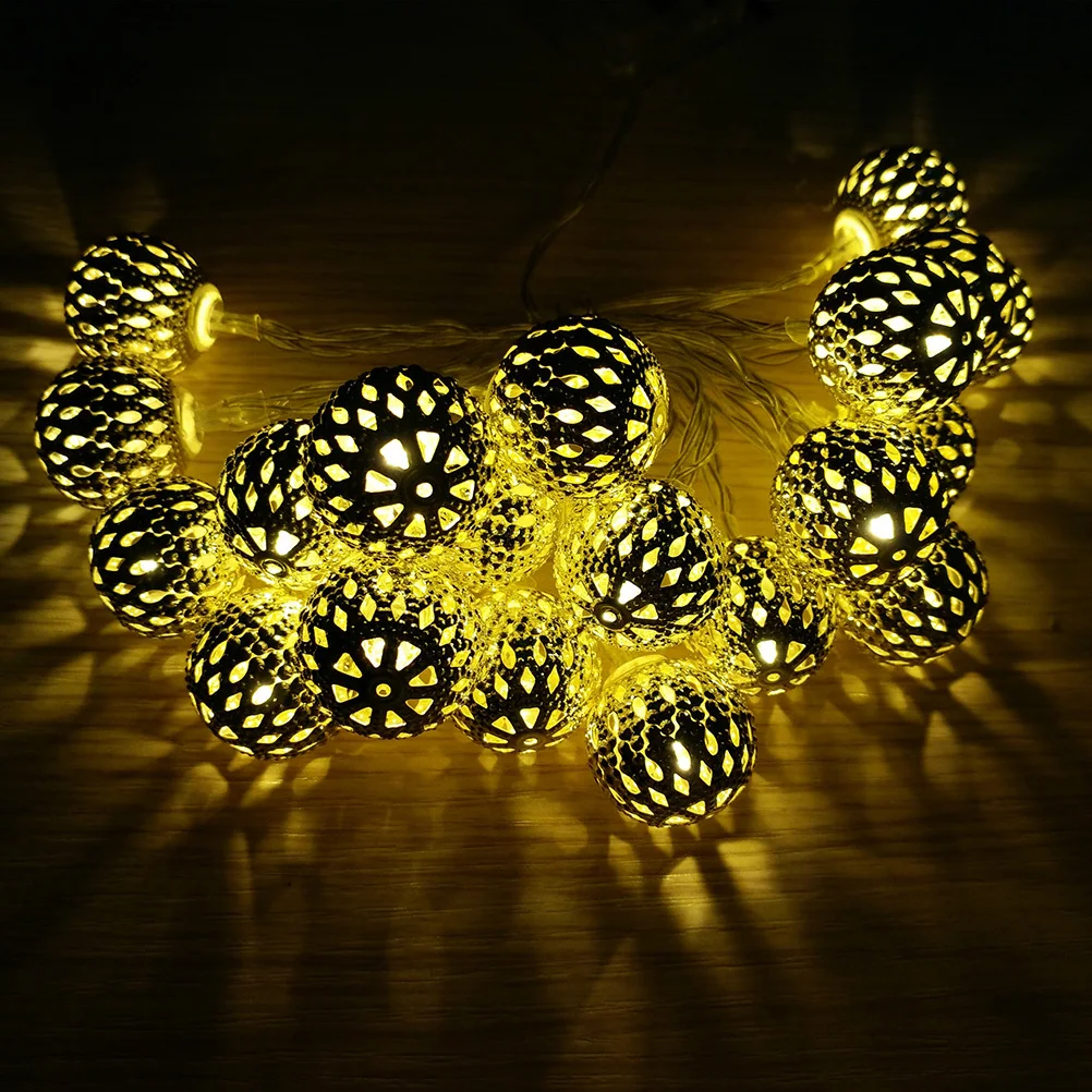 LED غلوب سلسلة أضواء 20 لمبات الدافئة الأبيض LED الكرة سلسلة أضواء للخارجية داخلي حفل زفاف عيد الميلاد عطلة الديكور #1