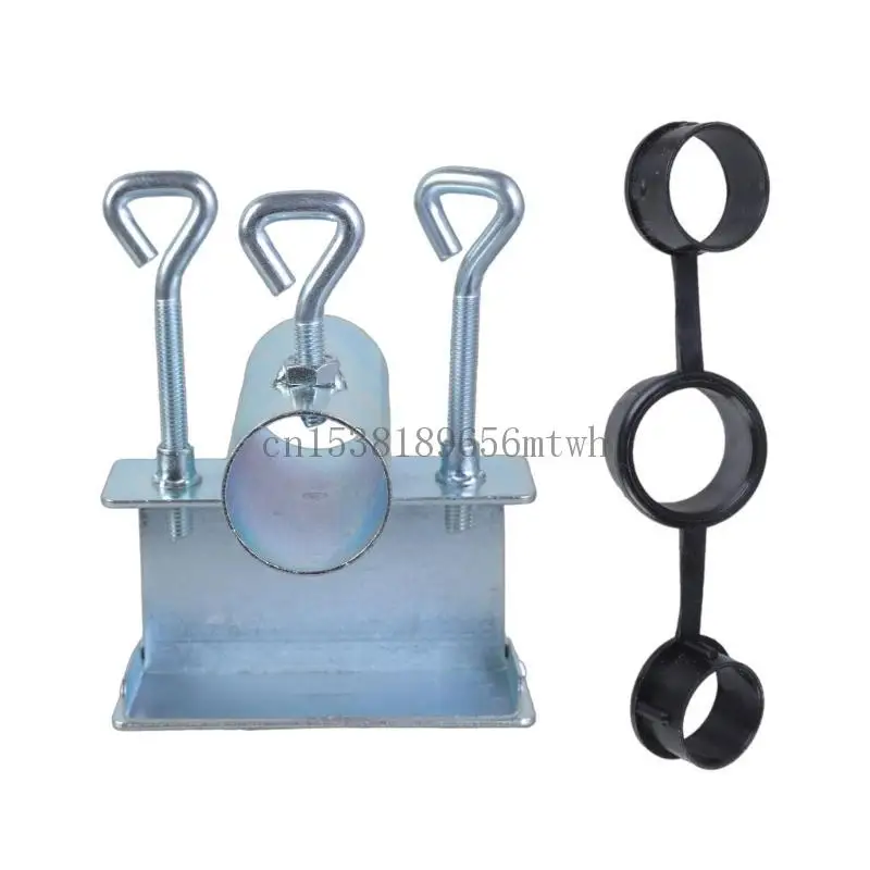 

Sunshade Holder Parasol Stand Clamps Weather Resistant for Balconies and Patios Railing with Protective Sleeves Up to 5CM B03D