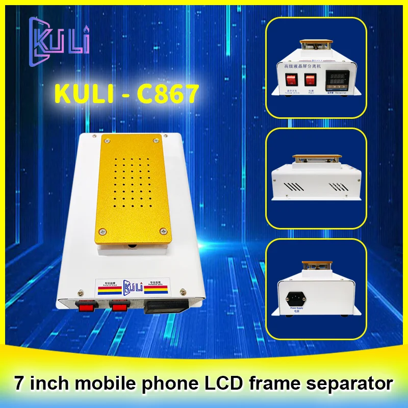 Kuli 7 Inch Mobile Phone Lcd Frame Separator Machine Repair Tablet Touch Screen Complete Tool Kit Front Glass Devices