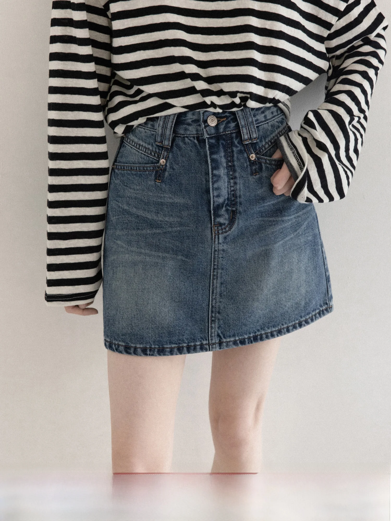 

American Retro High Waist Slimming Denim A-Line Skirt Women's Spring 2026 Seasonal ort Skirts Soft Comfortable Casual ...