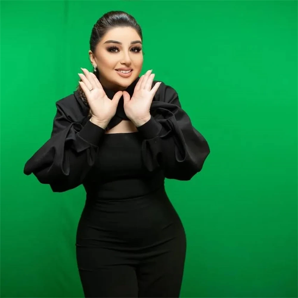 Maßgeschneidertes Abendkleid aus klassischem schwarzem Jersey, trägerlos, schulterfrei, Ballkleider, einfache knöchellange Kleider für besondere Anlässe