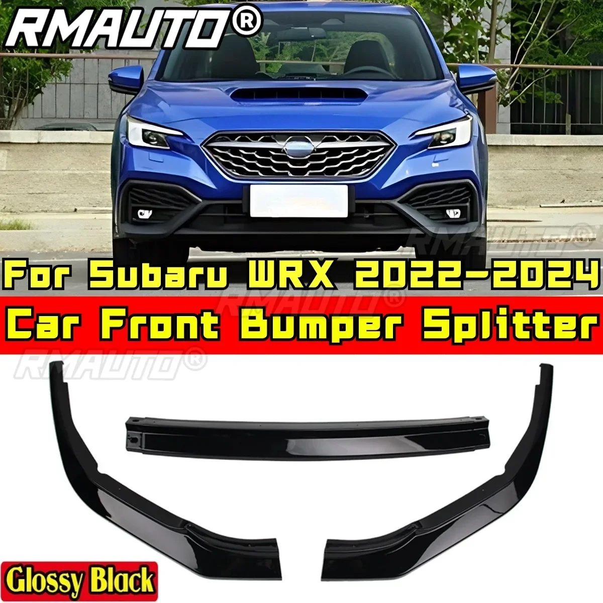 For Subaru WRX 2022-2024 Body Kit Front Bumper Splitter Cover Front Bumper Diffuser Spoiler Lip Car Accessories