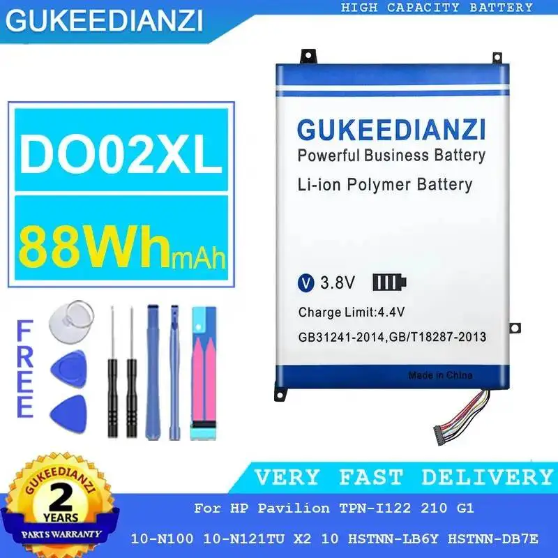 

Аккумулятор для ноутбука DO02XL 88 Втч для HP Pavilion Tpn-I122 210 G1 10-N100 10-N121TU X2 10 Hstnn-LB6Y Hstnn-DB7E