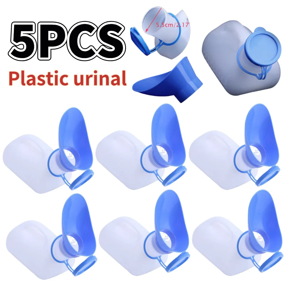 

5PCS Plastic Female Male Portable Mobile Toilet Urine Bottle For Outdoor Camping Car Travel Journey Urinal Chamber Pot
