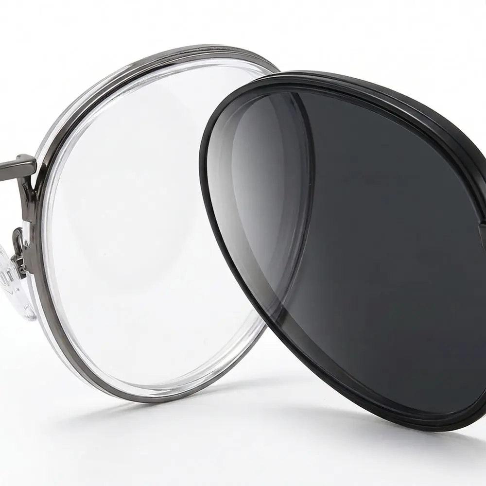 

Changeable Color Lenses Retro Sunglasses Plastic Alloy Frame Vintage Sunglasses Outdoor Eyewear Round Punk Fashion Shades