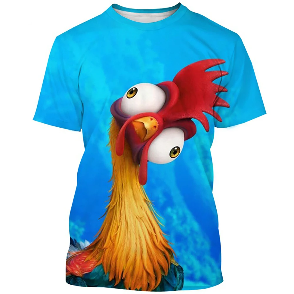 Men's T-shirt Animal Chicken Print, 3D Personalized Funny and Funny Men's Top