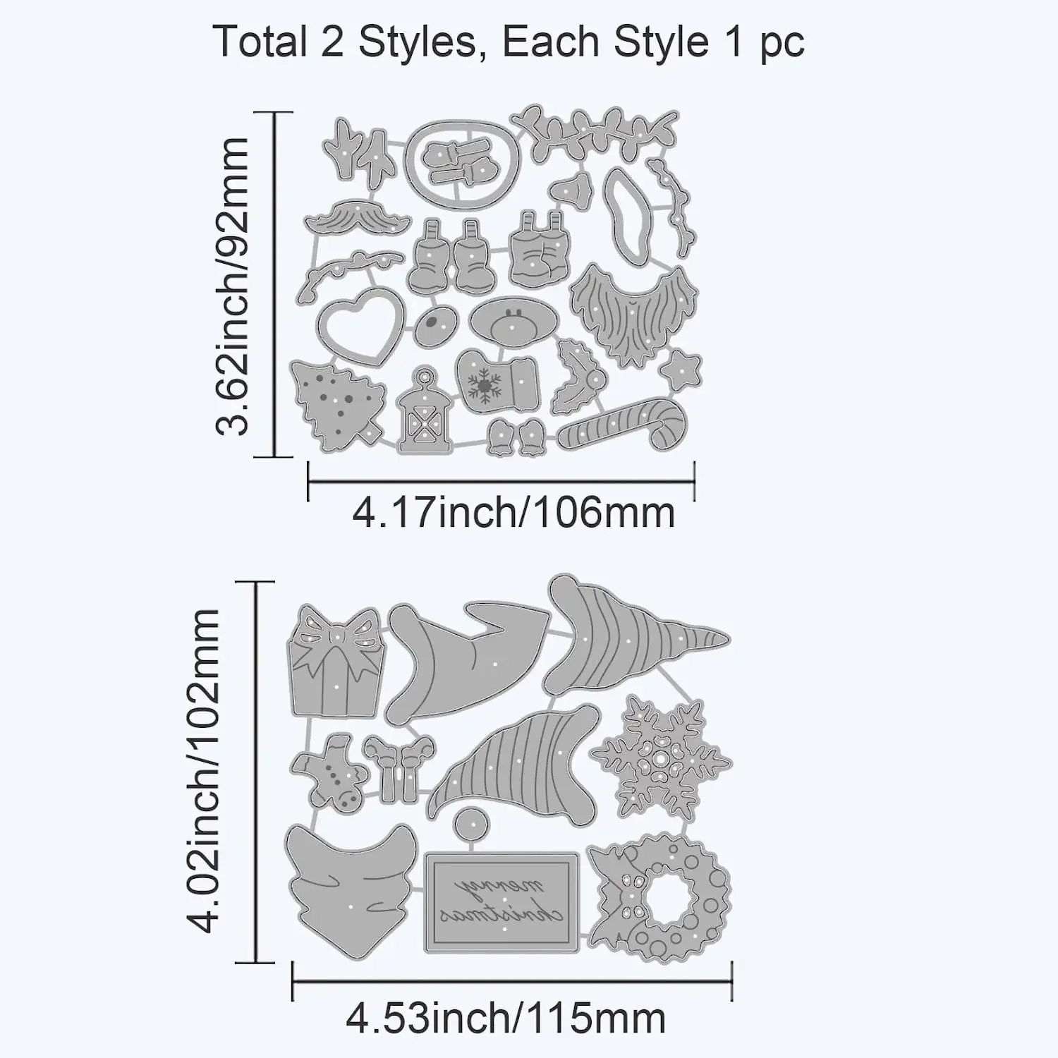 2pc święty mikołaj metalowe wykrojniki wieniec świąteczny drzewo cukierki Gingerbread Man szablon do wytłaczania na notatniku karta DIY rzemiosło