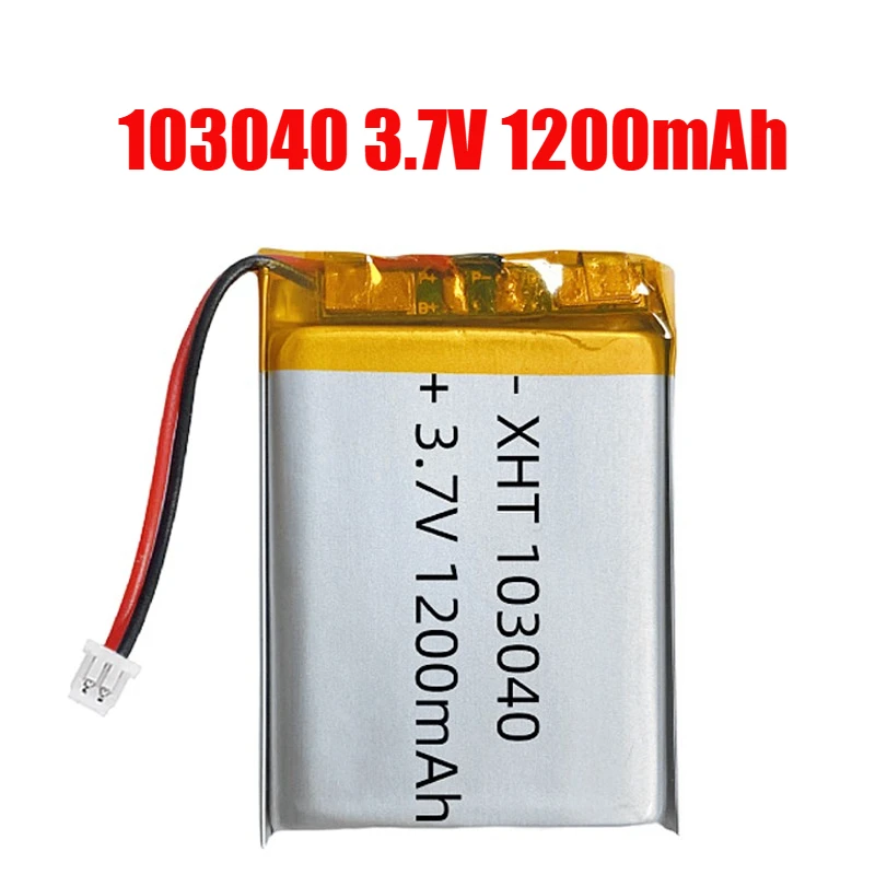 

1-4pcs 103040 Rechargeable Battery 1200mAh 3.7V Lithium Polymer Battery for GPS Smart Watch Flashlight Electric Toy Speaker