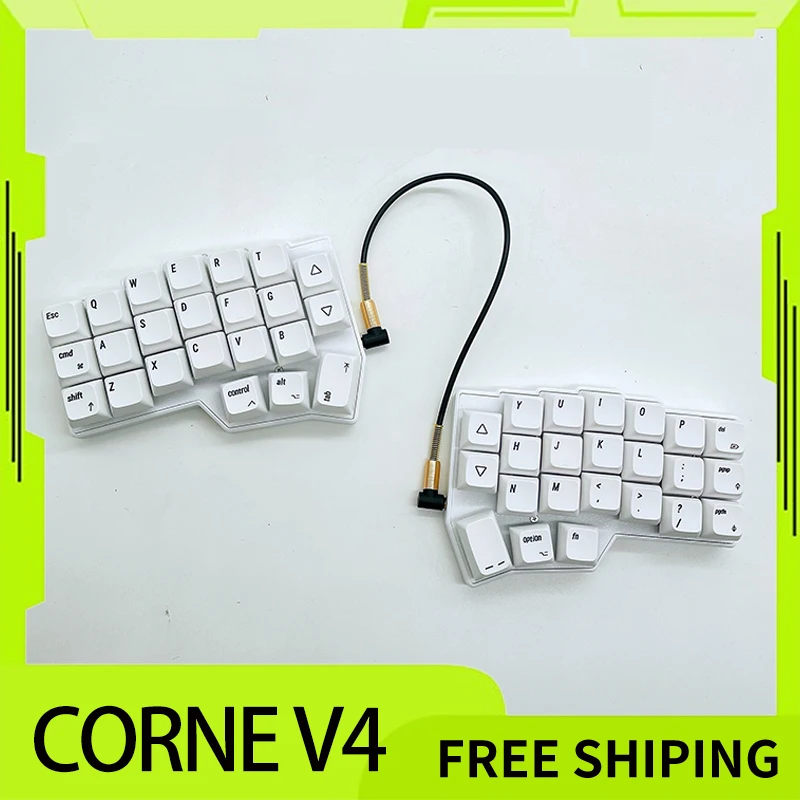 Corne V4 Split Keyboard Kit Support Vial Wired Rgb Custom Hot Swap Ergonomic Gaming Left And Right Handed Mechanical Keyboards