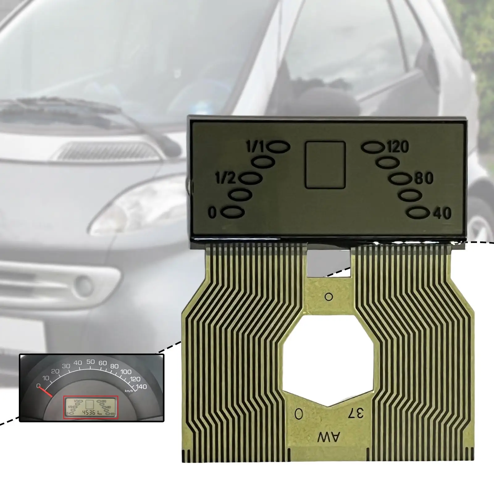 

Дисплейный модуль (стекло) приборной панели для Smart Fortwo 450 (1998-2007), запчасть для ремонта автомобиля