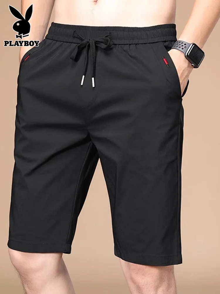 

Мужские летние спортивные брюки из ледяного шелка, свободного кроя, с эластичным поясом, средней посадки, тонкие, для активного отдыха