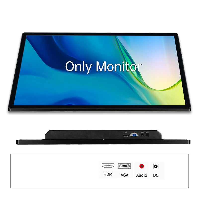 Hot 18.5 Inch 1080P Vesa Wall Mounted HDMI VGA Monitor Industrial Computer PCAP Touch Screen Monitor , All In One Android PC