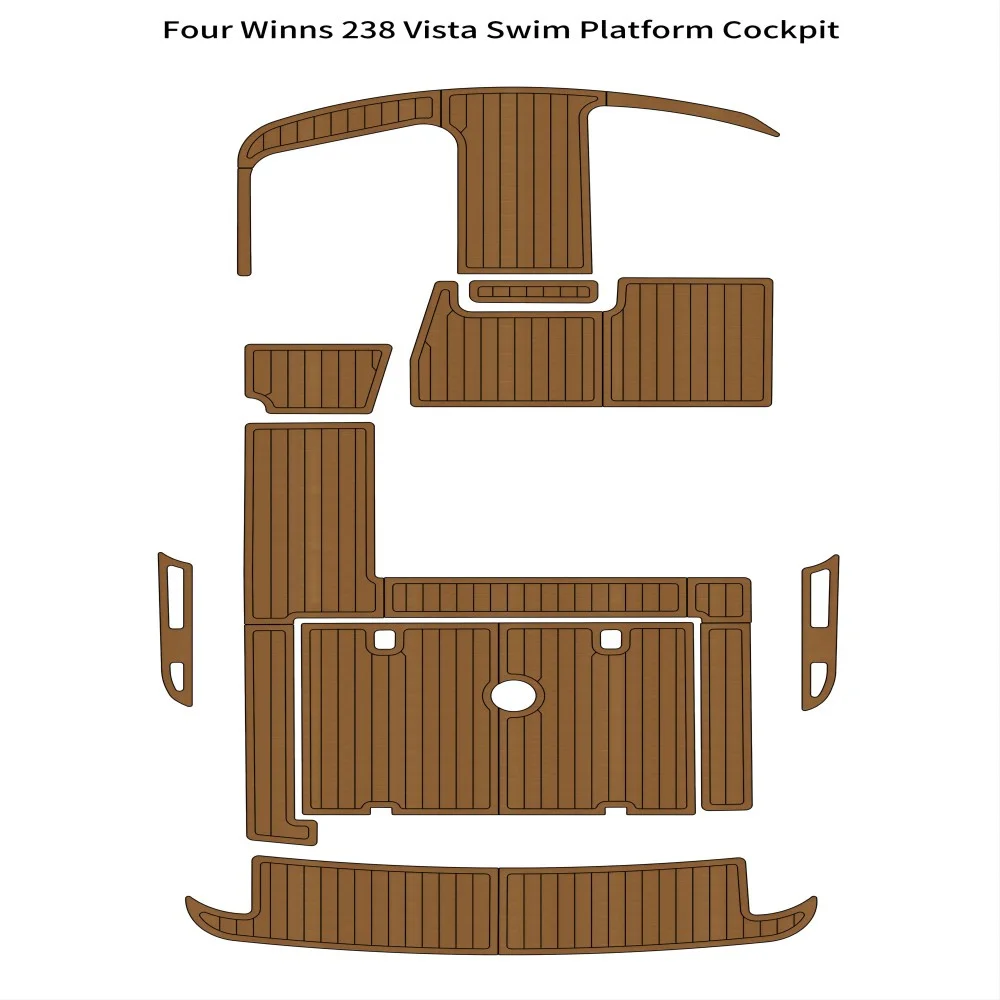 

Four Winns 238 Vista Swim Platform Cockpit Boat EVA Foam Teak Deck Floor Pad Mat Backing Self Adhesive SeaDek Gatorstep Style