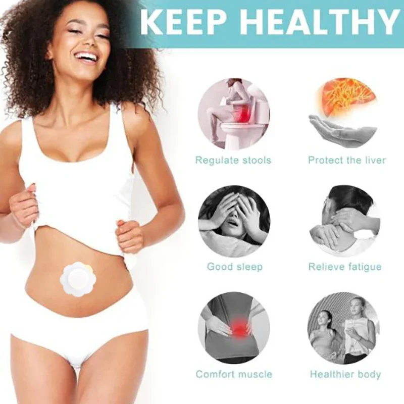 

20Pcs/set Replacement Disposable Castor Oil Pack Self-Adhesive Adhesive Navel Stickers Seepage Resistant Belly Button Protectors