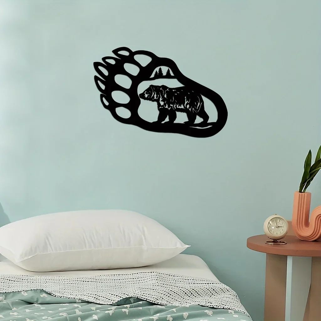 CIFBUY Decorazione Zampa d'orso Decorazione domestica Decorazione da parete moderna in metallo Soggiorno Decorazione camera da letto Adesivo murale Appeso a parete Art Deco