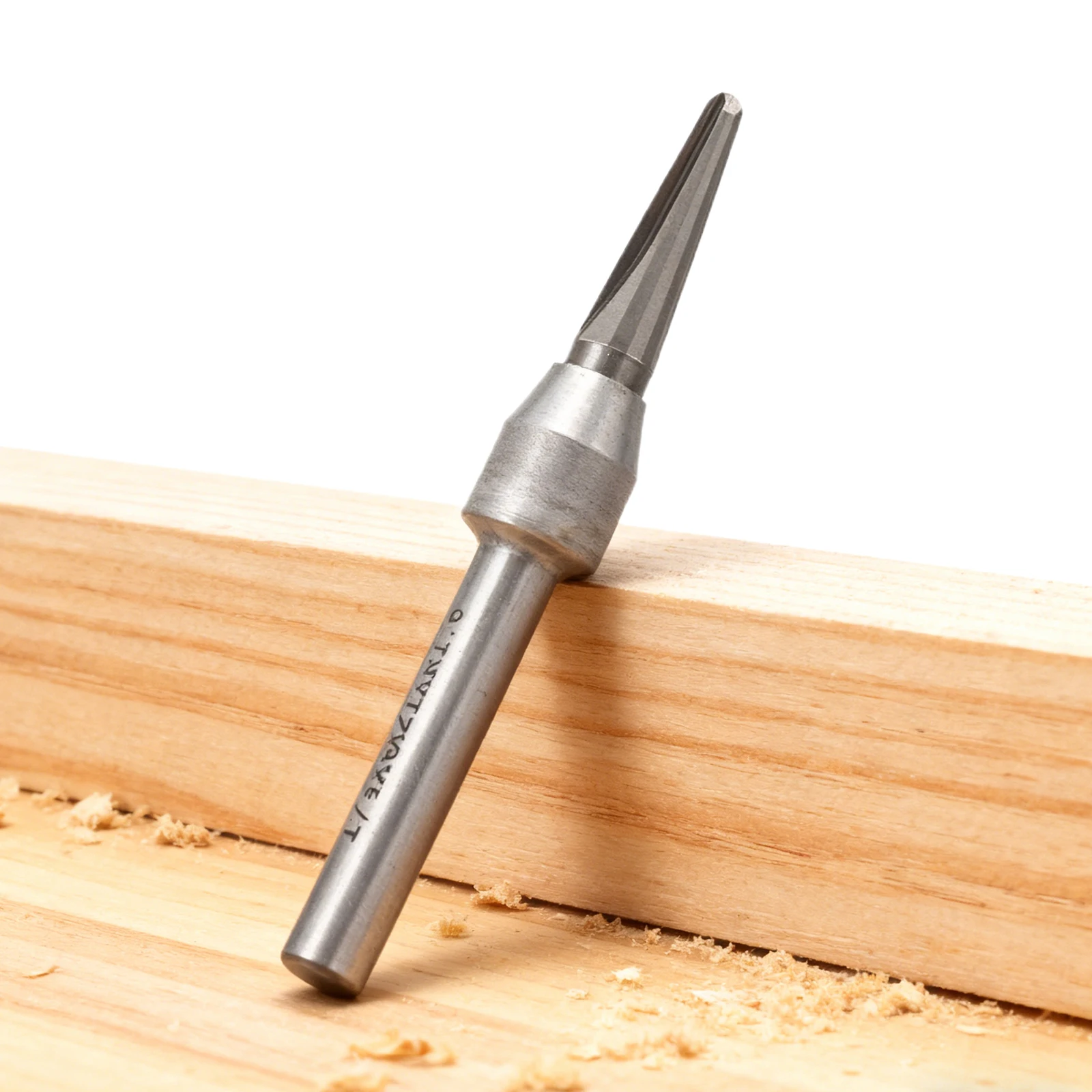 

V-образный инструмент Дугообразный доллар V-образный инструмент для обработки канавок с хвостовиком 6,35 мм/12,7 мм для изгиба дерева Фрезерные круглые канавки