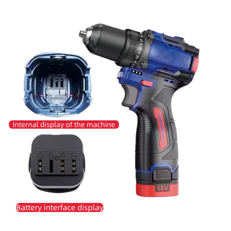 Li-ion Battery 16.8V/18V 3.0Ah for Dongke Brushless Hand Drills Household Electric ScrewdriversTapping Cordless Impact Drills