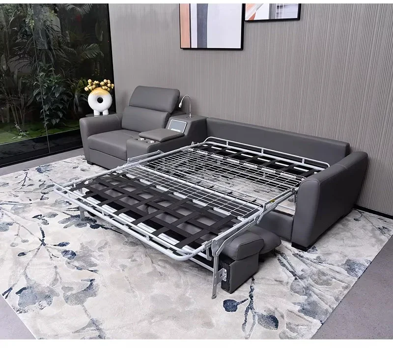 

A 2025 New Design Apartment Furniture Gerfenii Frame Foldable Sofa Cum Bed Storage Modern Folding Sofa Bed