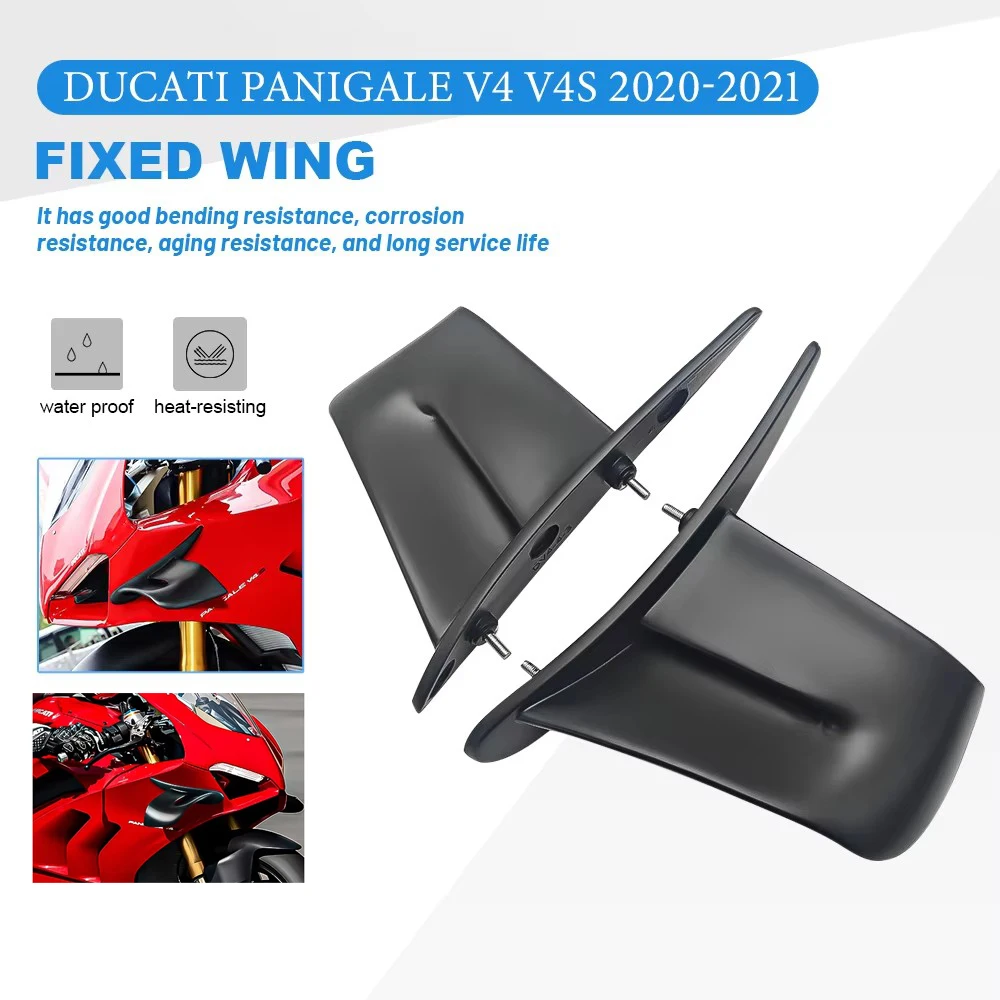 

V4 wing For DUCATI Panigale V4S V4R 2020 2021 Winglets Side Panels Fixed Wings Fairing Spoiler Motorcycle Modified Parts ABS