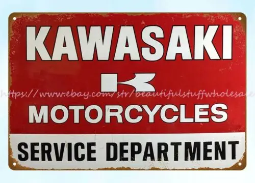 MOTORCYCLES SERVICE DEPT metal tin sign metal garage signs