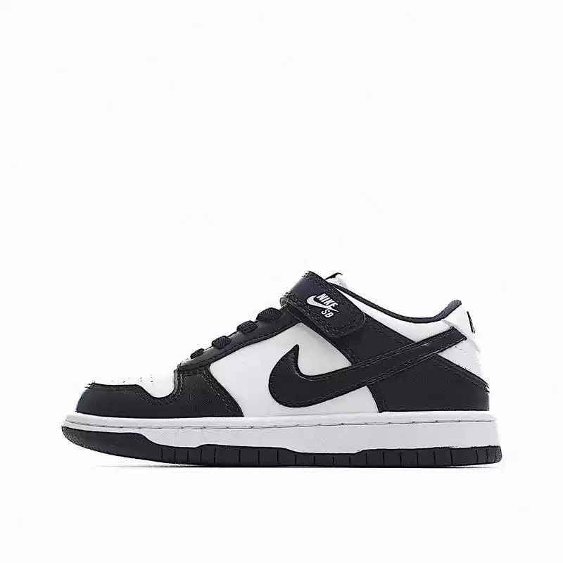 Nike Dunk Retro Kids Skateboarding Shoes Anti-Slip Wearable Low Top Kids Sneakers Black & White for Kids