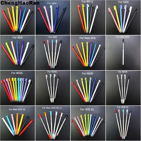 1Set 5-12pcs Plastic/Metal Touch Screen Stylus Pen Game Console Pen for NDSL NDSi NDS WIIU 2DS 3DS XL LL New 3DSXL LL New 2DSXL