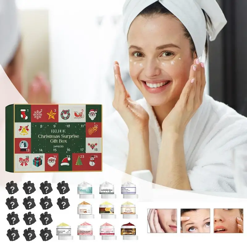 Advent Calendar Skincare Women Skincare Product Countdown To Christmas 24 Days Hydrating Face Skincare Product Advent Calendars