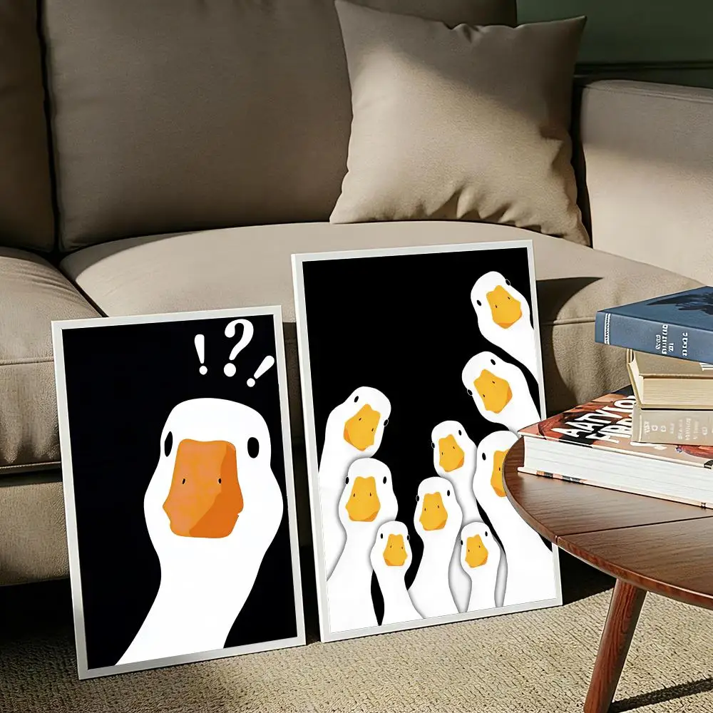 Duck Excuse Me Are You Pooping Poster Modern Aesthetic Wall Art Print Room Decoration Items for Bedroom Home Decor Gift view 3