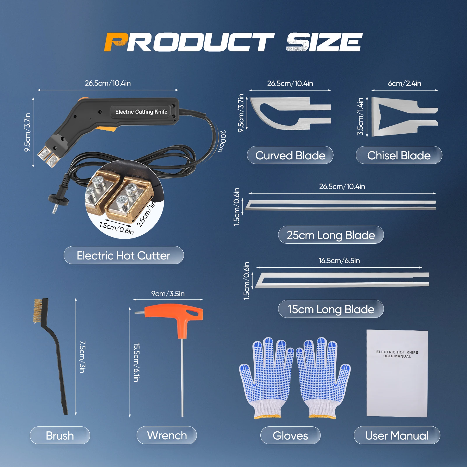Styrofoam Cutter with 3 Nichrome Blades, 0-500°C 300W Quick Hot Wire Cutter Styrofoam Cutting Device for Styrofoam, EPS, EPP