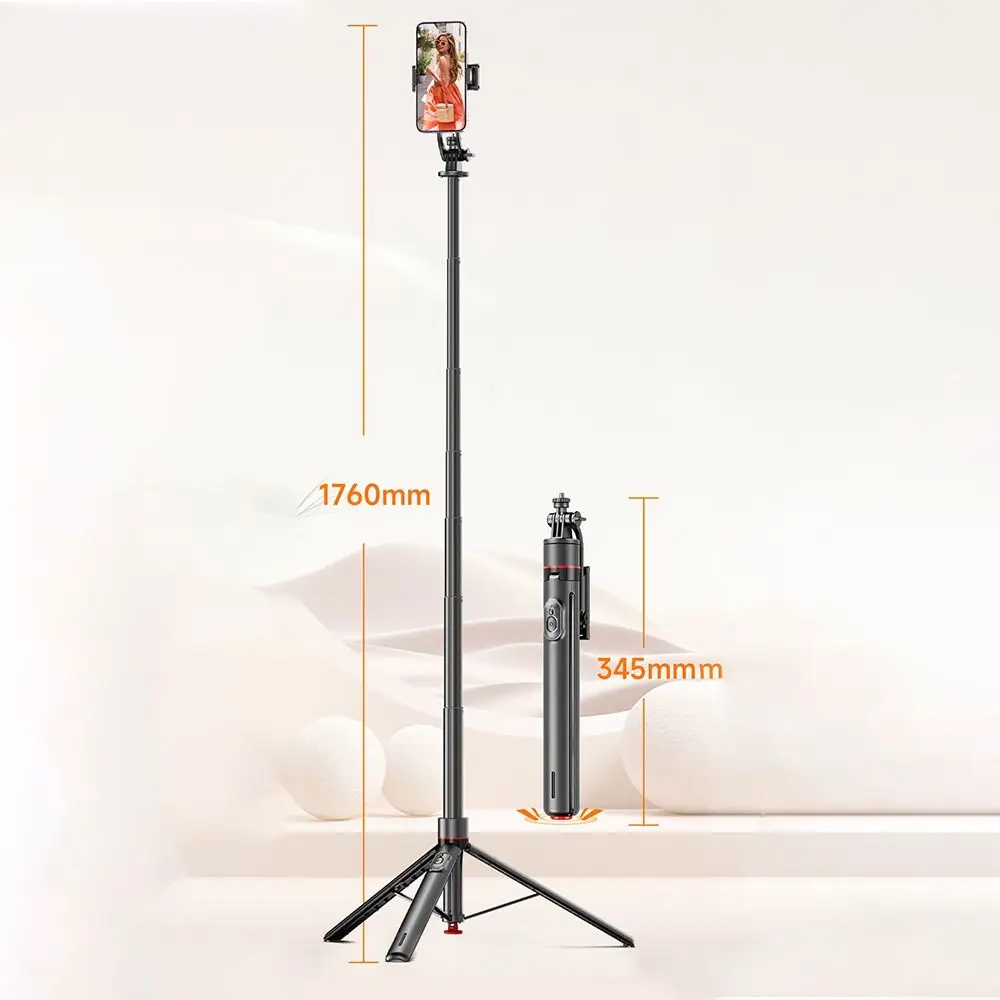 Auto Pop Open Selfie Stick Tripod 360° Rotation Remote Bounce Selfie Stick Extendable Universal Phone Tripod Stand Travel