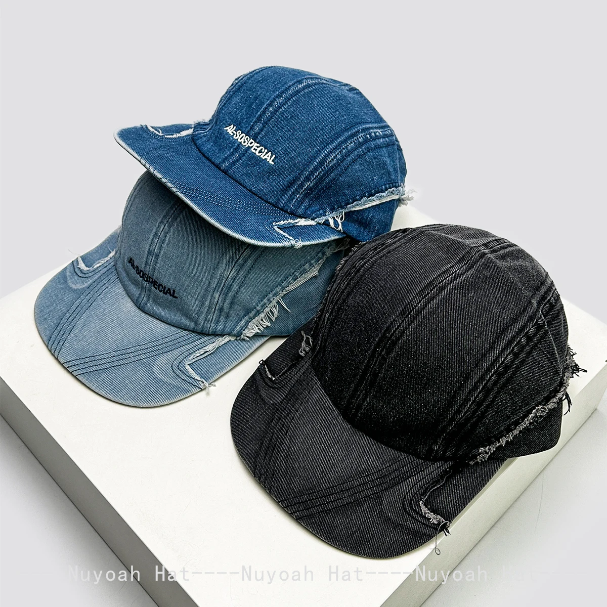 

New Men Women American Solid Embroidered Letters Baseball Hats Sunshade Broken Versatile Personal Peaked Caps Soft Flat Eave ins