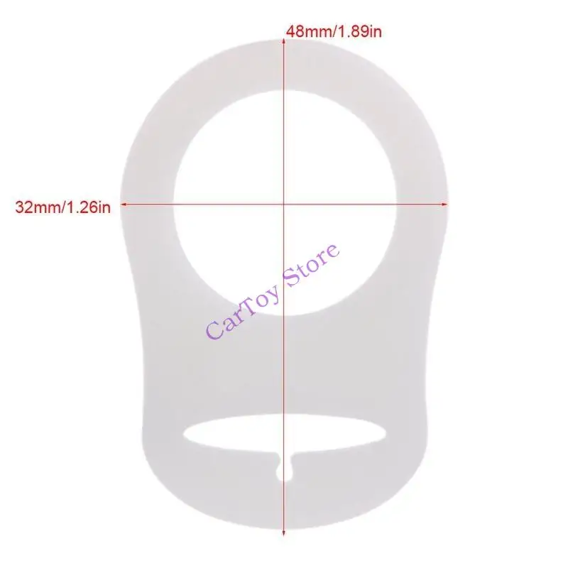 

634F 5pcs Transparent Luminous Silicone Button Ring Dummy Pacifier Holder Clip Adapte