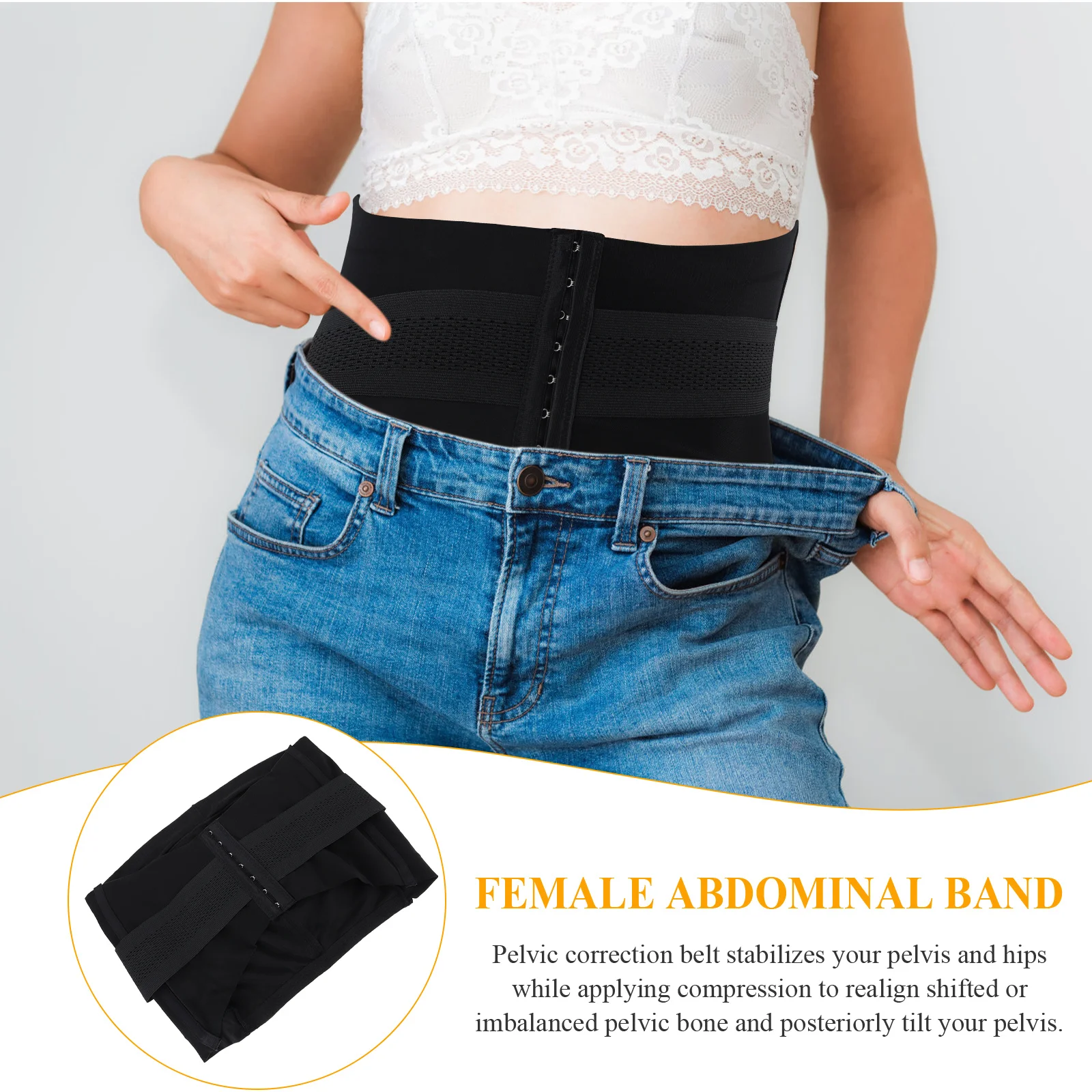 

Пояс для коррекции таза послеродовой брюшной пояс, прочный нейлоновый материал, затягивающий сплюснувший живот, восстановление таза, подарок для новой мамы