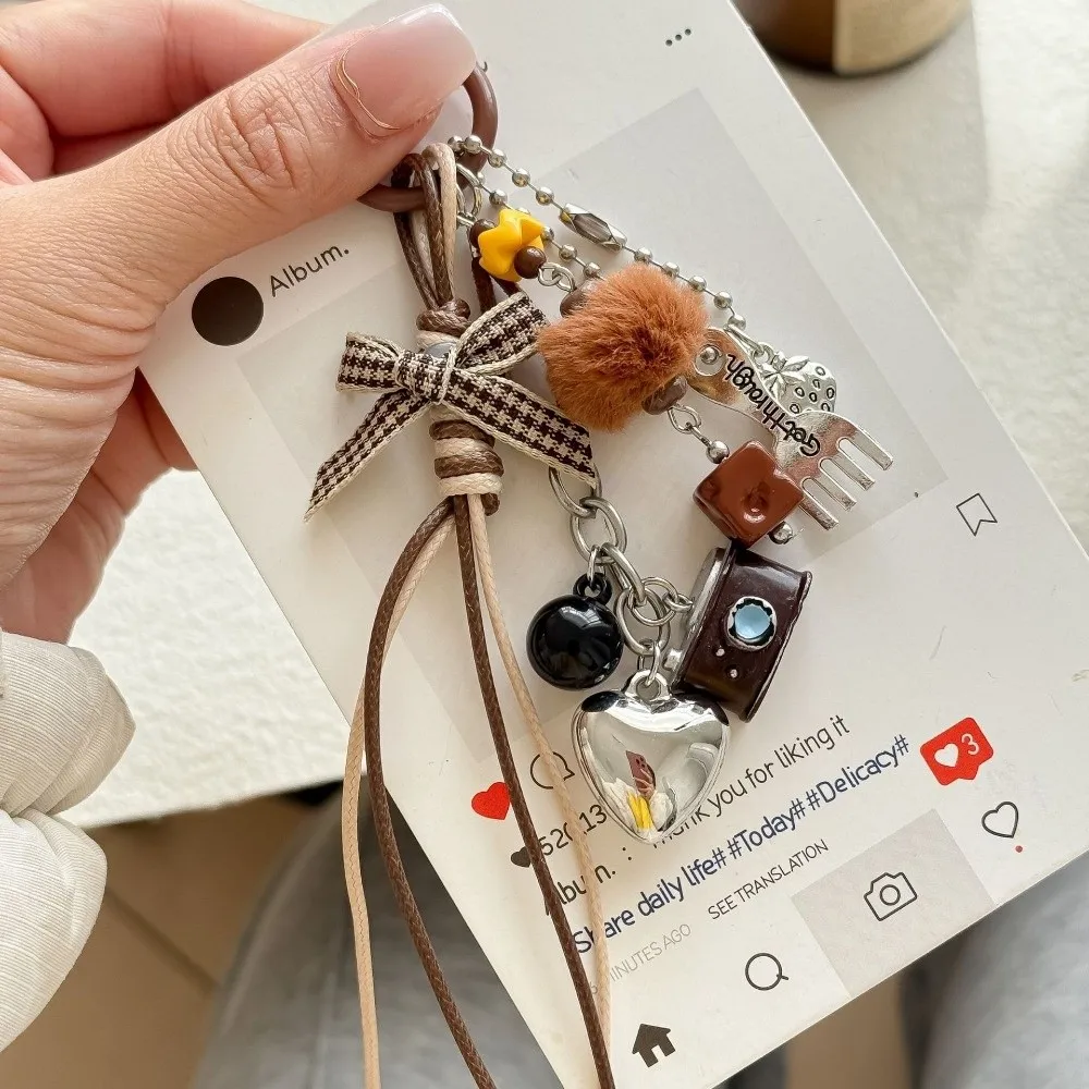 Vintage Resin Camera Keychain Mini Hanging Handbag Pendant Pendant Keychain Bag Accessories Gift Handbag Pendant