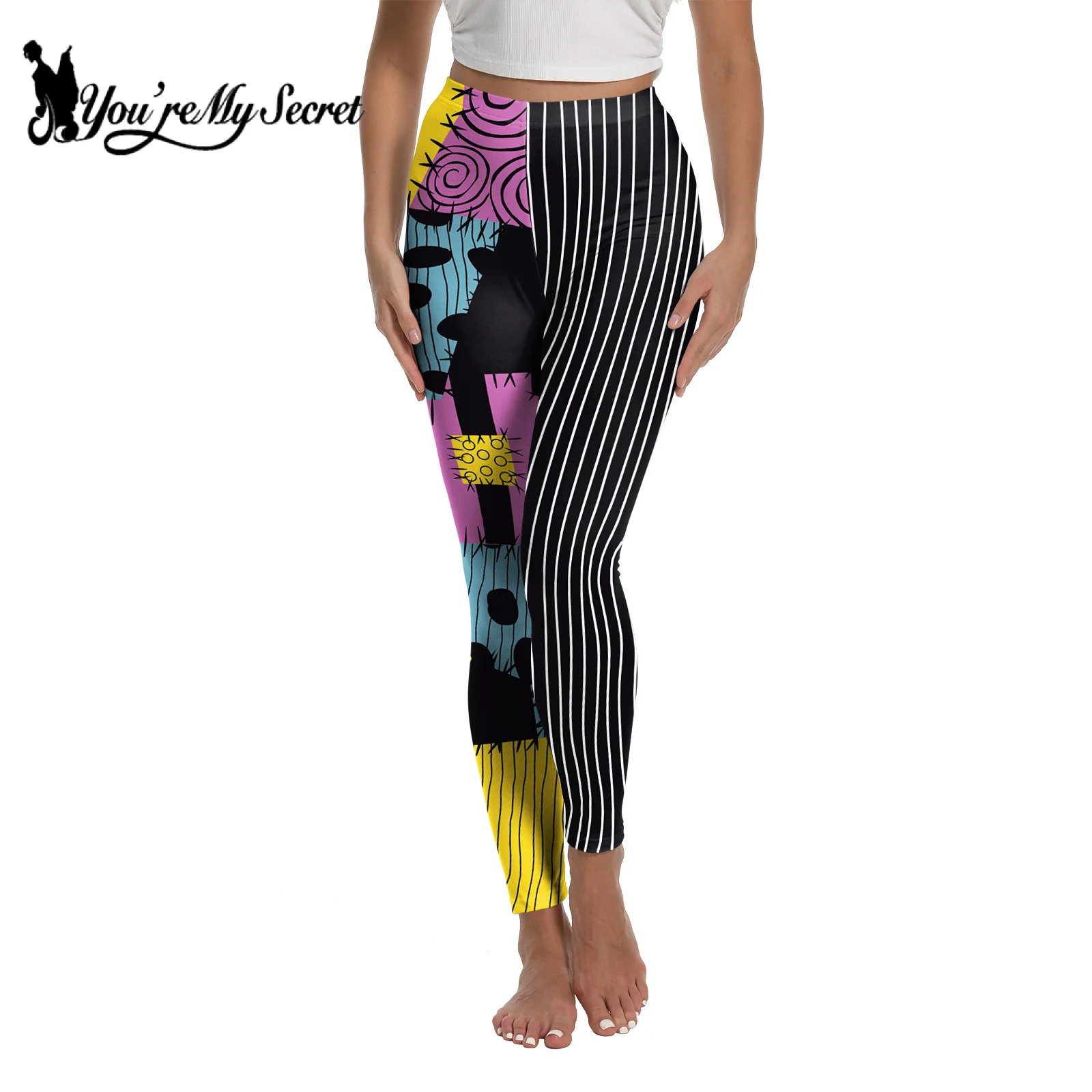 [أنت سريتي] جديد هالوين تأثيري أنيمي فيلم سالي طماق للنساء بنطلون يوم الموتى السراويل القوطية