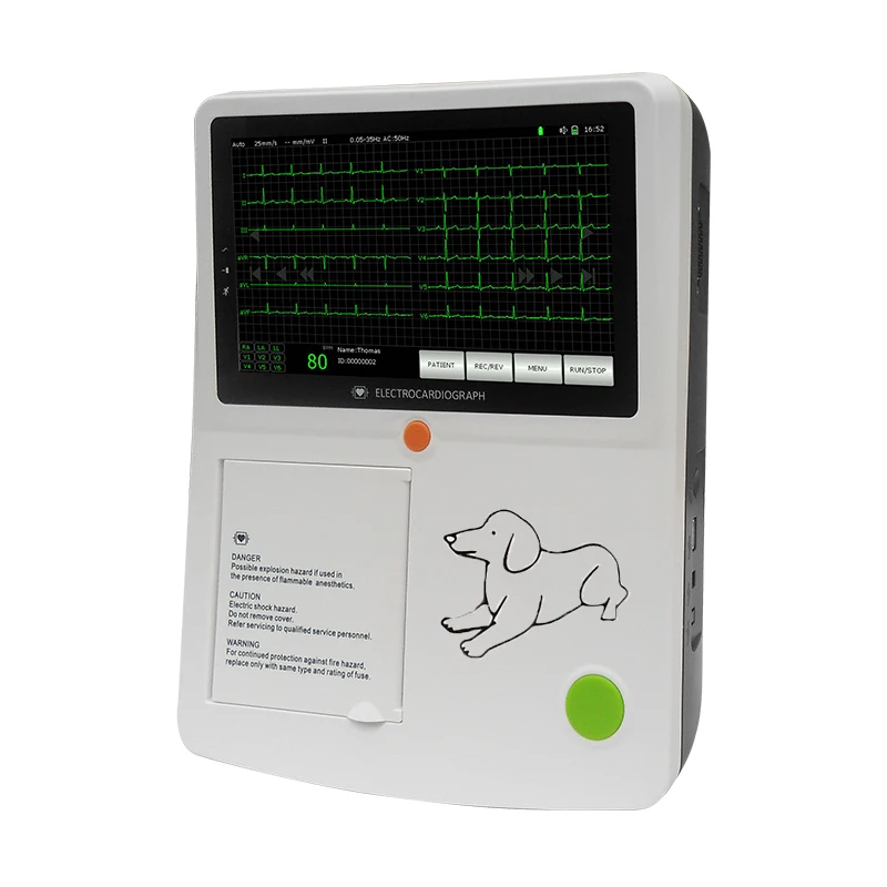 

Portable Veterinary Electrocardiogram(ecg) Machine 12 Lead For Dog/cat Clinic Hospital