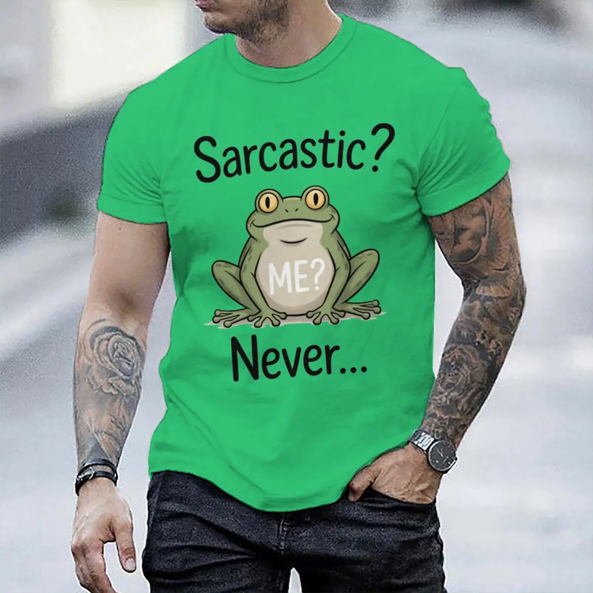 Men's Fun Frog Animal T-shirt 
