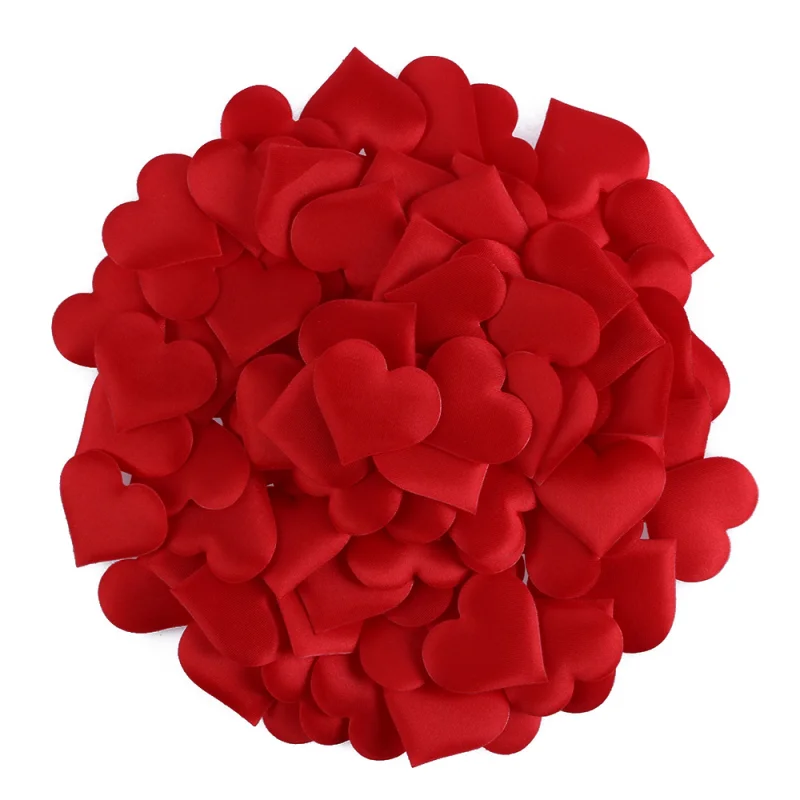 100Pcs/lot Love Heart Shaped Sponge Petal for Wedding Decorative Handmade Diy Petals Birthday Table Wedding Party Decor Supplies