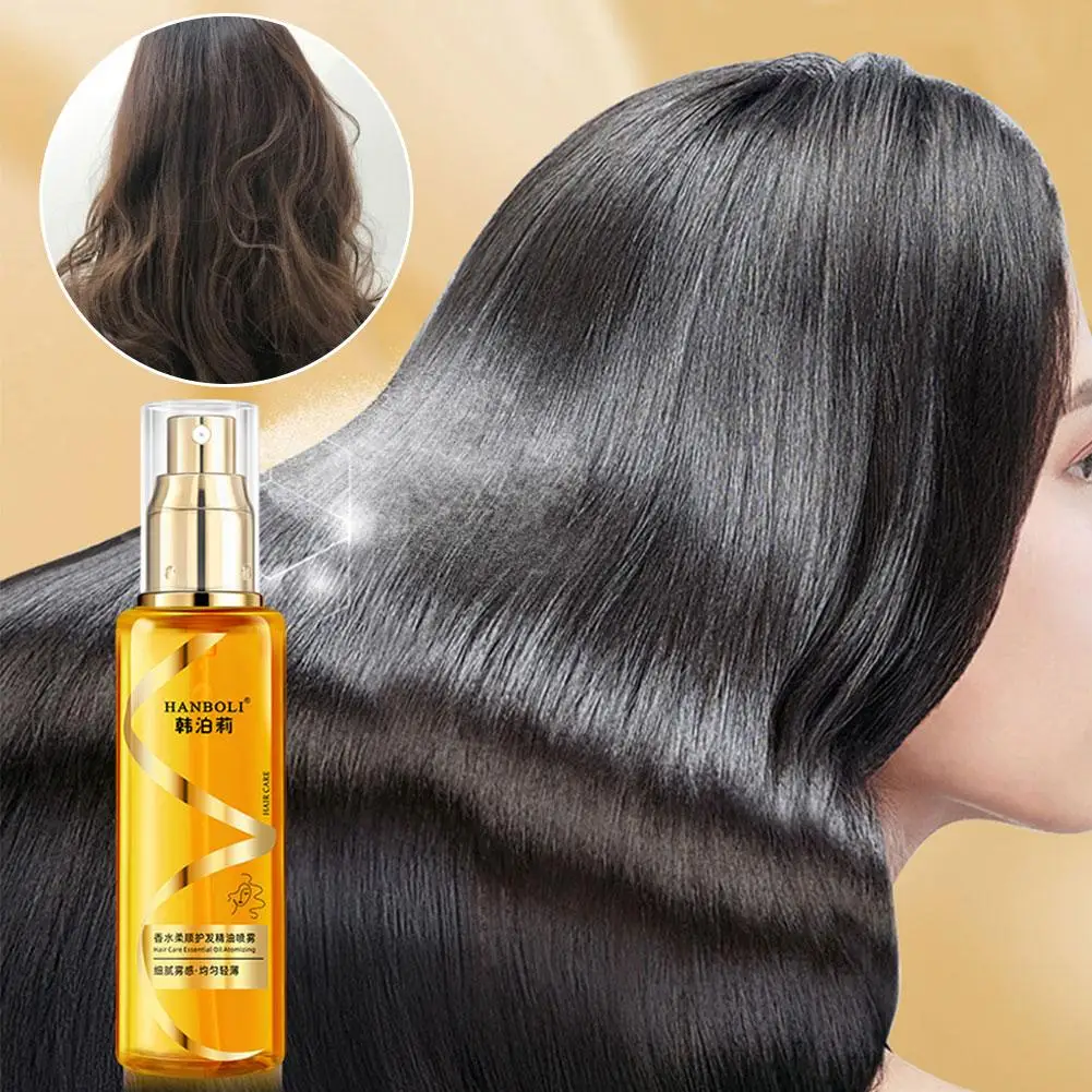 Aceite esencial para el cuidado del cabello, esencia hidratante eficiente, producto para el cabello, pulverizador antiseco de romero, cuidado de la cabeza, menta suavizante C F5Y0, 100ml