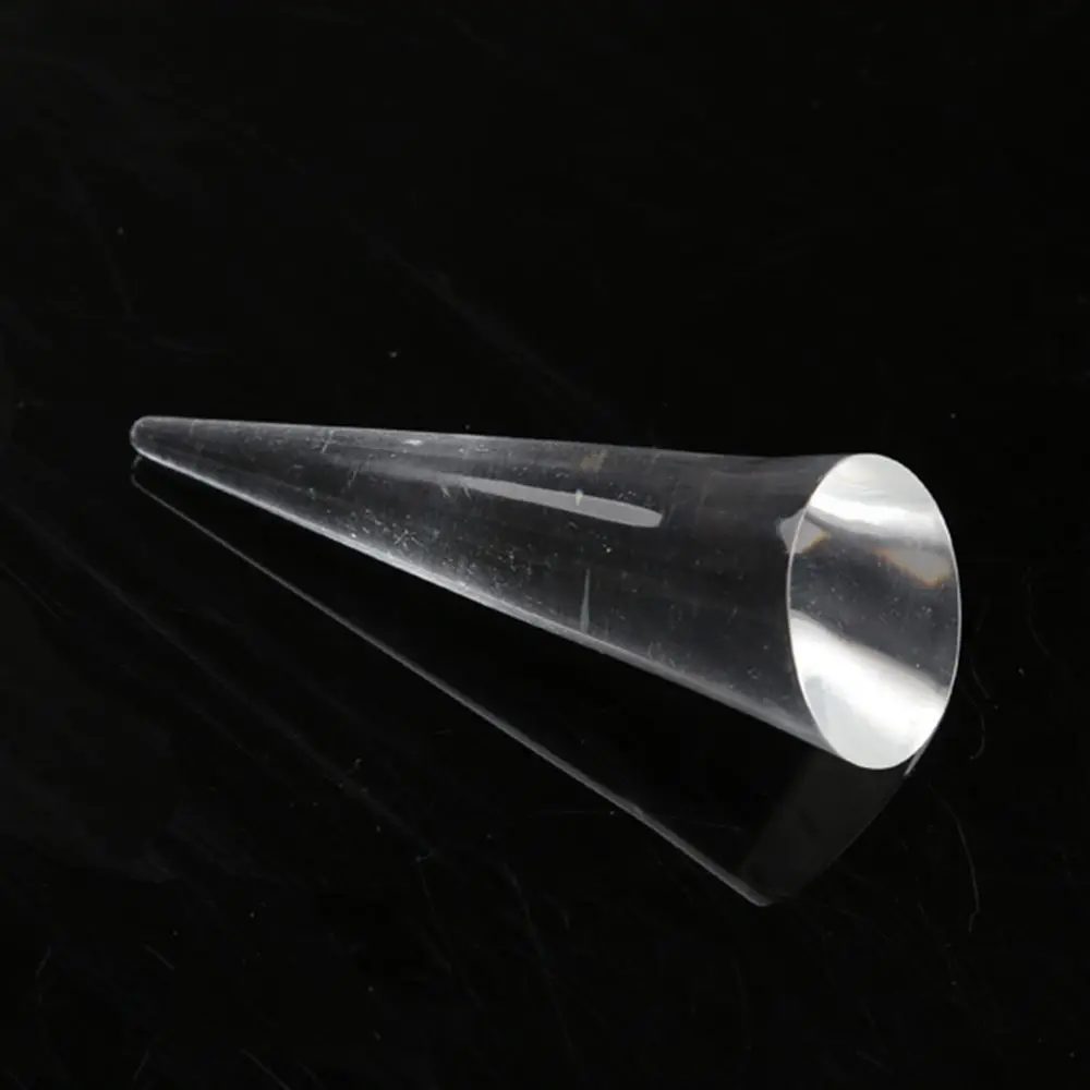 Convenient Fashion Plastic High-Grade Acrylic Ring Holder Clear Acrylic Jewelry Display Transparent Ring Display Cone Shape