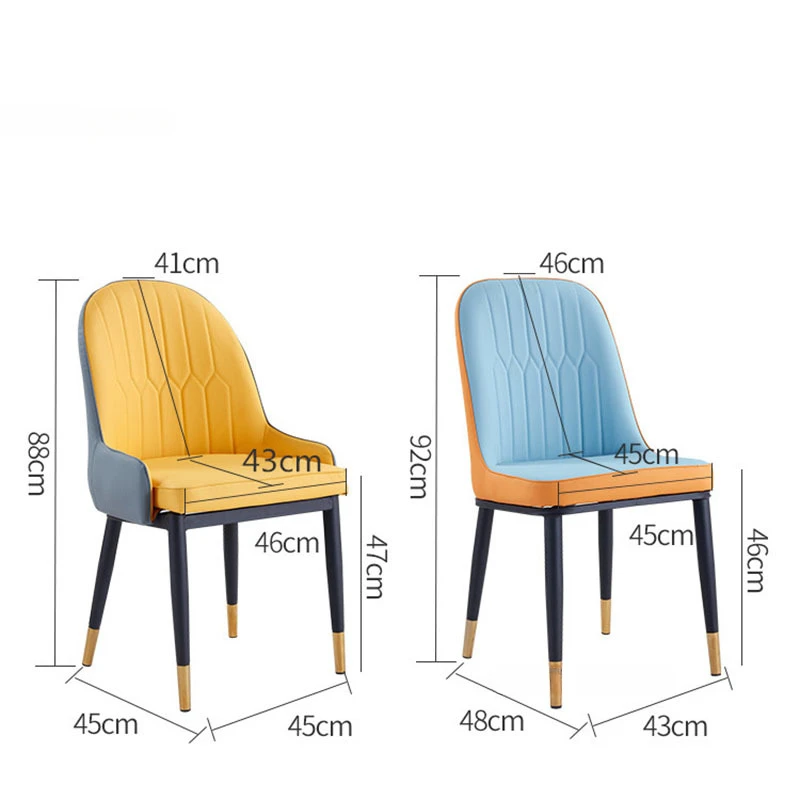 

Scandinavia Leather Dining Chairs for Dining Room Backrest Chair Nordic Modern Light Luxury Design Household Hotel Dining Chair