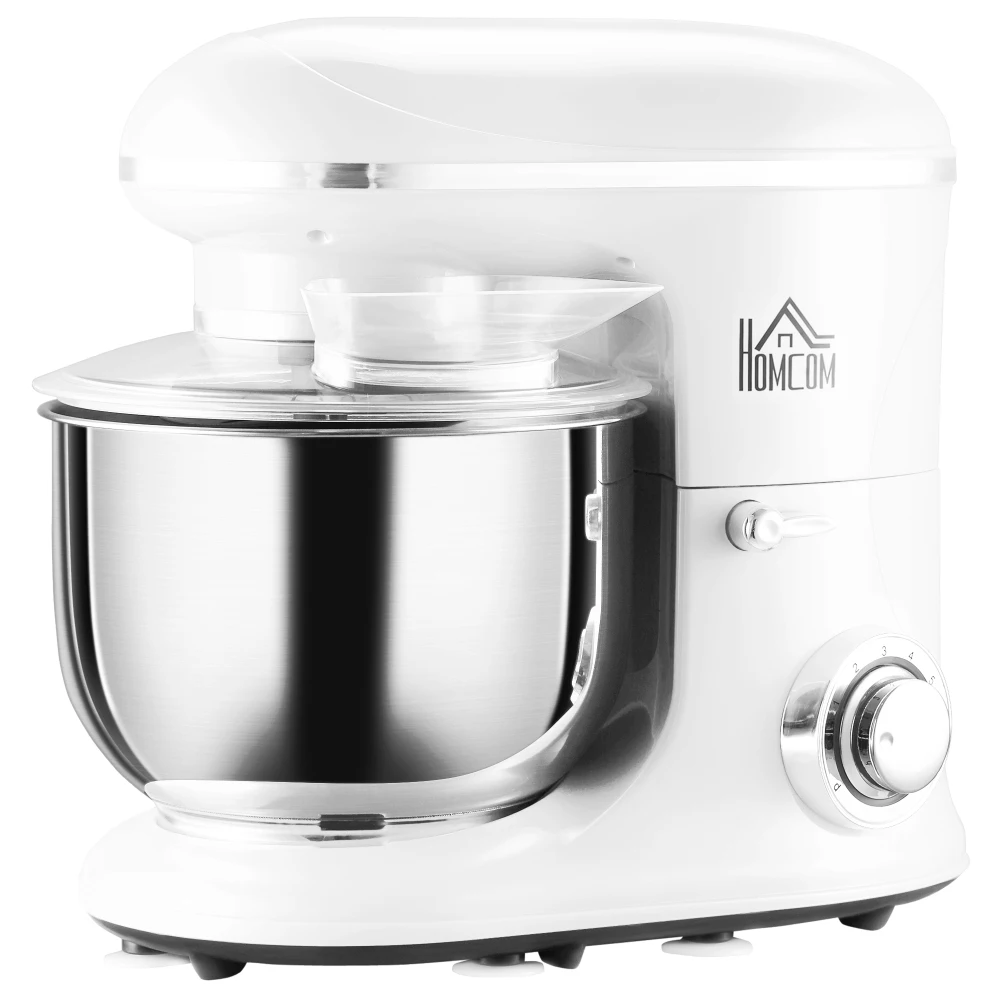 Stand Mixer with 6+1P Speed, 600W Tilt Head Kitchen Electric Mixer with 6 Qt Stainless Steel Mixing Bowl, Beater, Dough Hook